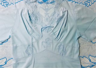 Camicia da notte vintage azzurra taglia 50/52