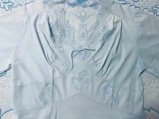 Camicia da notte vintage azzurra taglia 50/52
