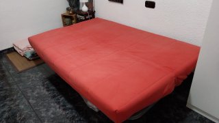 Sofá Cama Rojo Tela