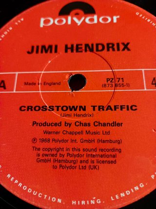 Jimi Hendrix Crosstown Traffic Maxi Single 12 vini