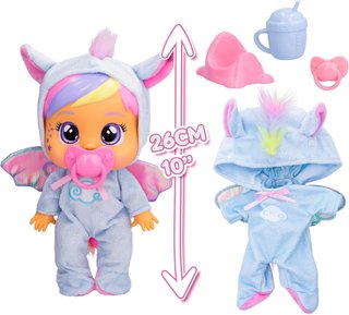 BEBÉS LLORONES Loving Care Fantasy Jenna | Muñeca bebé Que Llora lágrimas de Verdad con Pijama y 3 Accesorios - Juguete y Regalo para Niños y Niñas de 3 Años o Más