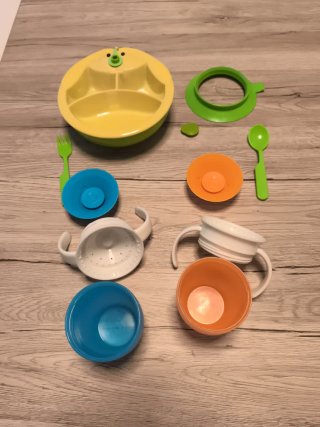 Vasos antiderrames y plato ventosa