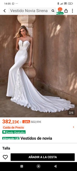 Vestido Novia Sirena Nuevo Sin Estrenar