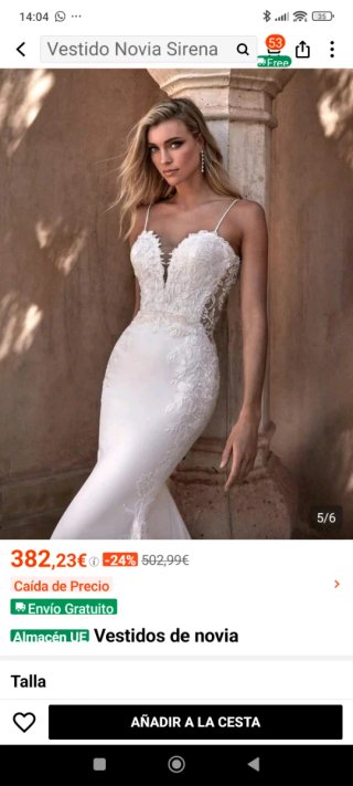 Vestido Novia Sirena Nuevo Sin Estrenar