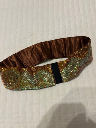 Cintura donna con paillettes e perline