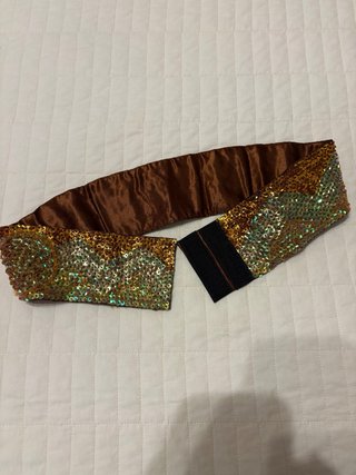 Cintura donna con paillettes e perline
