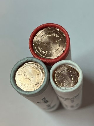 Monedas 1-2-5 céntimos Euro Estonia