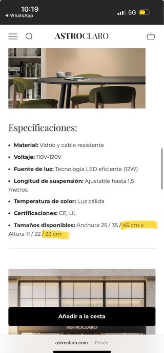 Lámpara colgante verde moderna cristal