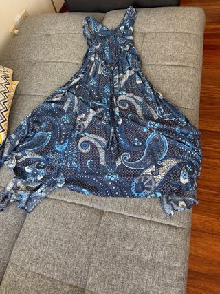 Vestido largo estampado corte imperio