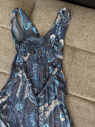 Vestido largo estampado corte imperio