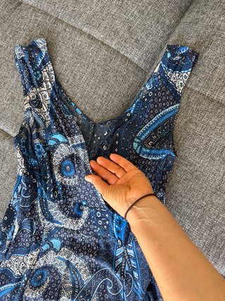 Vestido largo estampado corte imperio