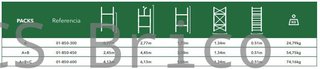 Andamio Modular Aluminio - 4,45 Metros - Pack A+B