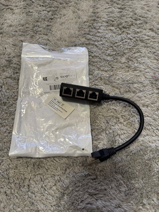 Adattatore Ethernet 1 Maschio a 3 Femmina