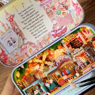 Maqueta puzzle Candy Q-009 Nuevo, Casa de muñecas en Miniatura, Kit de casa de Muebles en Miniatura