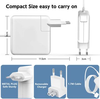 Cargador T-Tip (MagSafe 2) 60W , Compatible con MacBook Pro