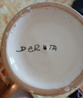 Vaso ceramica Deruta decorato