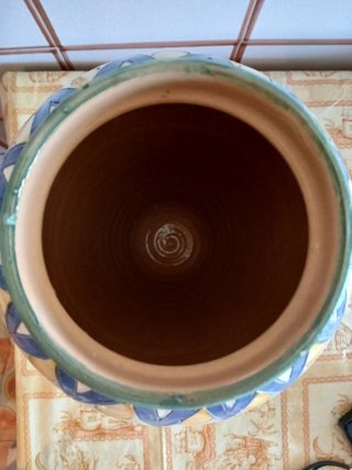Vaso ceramica Deruta decorato