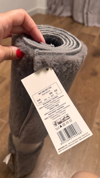 Tappeto Manterol Grigio a Pelo Corto 60x120