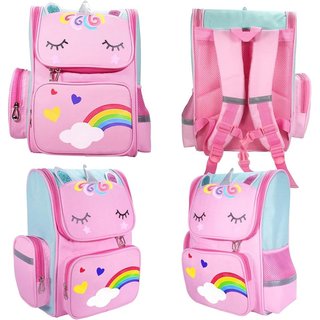 Mochila de unicornio , mochilas escolares para niñas, niños, infantil,azul