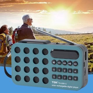 Radio Digital solar TGK TG-2301S Nuevo ROJO
