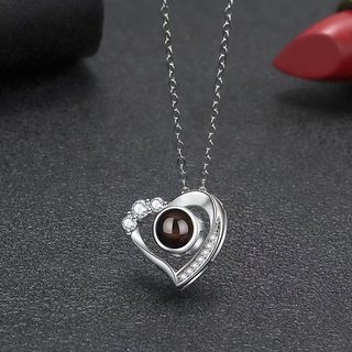 Collar de Corazón "Te Amo" con Caja Giratoria y Colgante Proyector, Regalo para Novia Esposa Madre Hija - Ideal para Cumpleaños Navidad Mujeres
