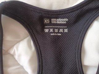 Sujetador deportivo negro XS