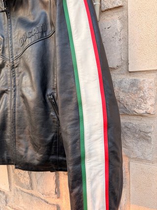 Chaqueta Cuero Ducati Tricolor