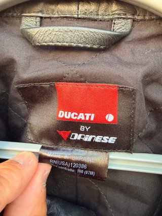 Chaqueta Cuero Ducati Tricolor
