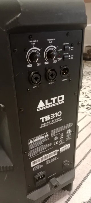 Altavoz activo y subwoofer activo Alto negro
