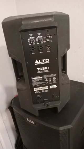 Altavoz activo y subwoofer activo Alto negro