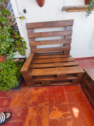 Sofá de palets de madera