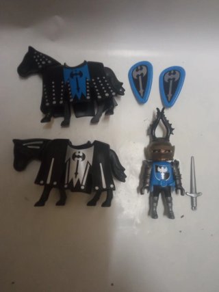 Playmobil lote hacha azul medieval castillo