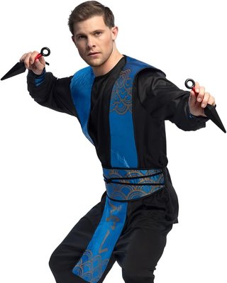 Disfraz Set de Armas Ninja, 7 piezas, armas de juguete en un set, accesorios, complementos para disfraces