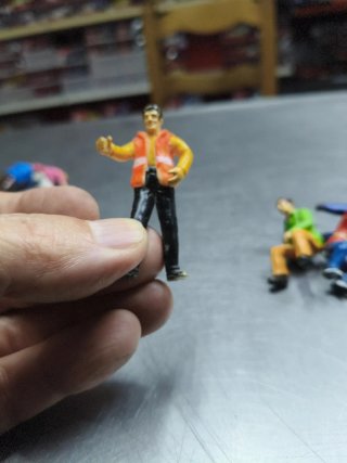 6 Figuras Scalextric público y fotógrafo