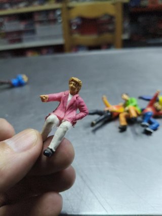 6 Figuras Scalextric público y fotógrafo