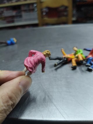 6 Figuras Scalextric público y fotógrafo