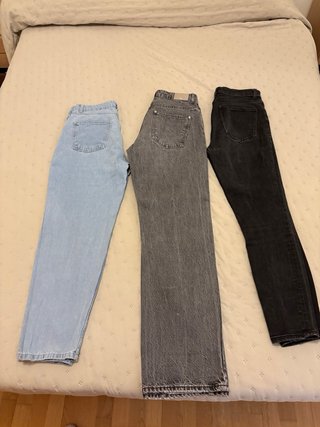 Pantalones Zara Gris Talla M Pantalones Zara negro