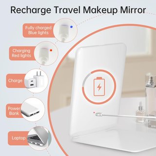 Espejo Maquillaje FUNTOUCH SM296A USB Recargable Espejo Maquillaje con Luz