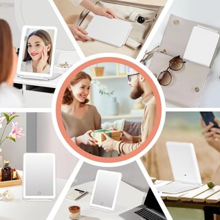 Espejo Maquillaje FUNTOUCH SM296A USB Recargable Espejo Maquillaje con Luz