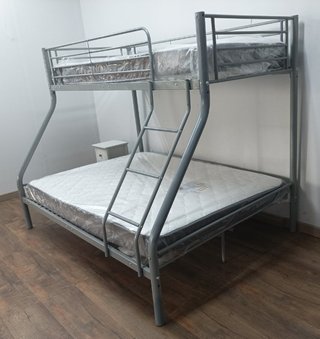 Litera ·Matrimonial, ·Gris· + 2 Colchones. OFERTA!