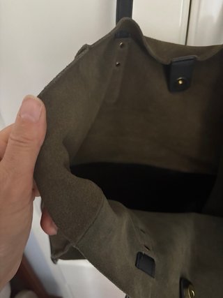 Bolso Zara Piel Verde y Negro