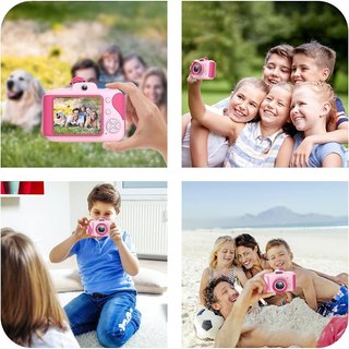 Cámara Digital Infantil Itshiny M1 , 2,4 Pulgadas 1080p HD 12 MP Rosa ( TARJETA MICRO SD 64GB )