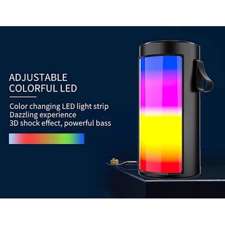 Altavoz ZQS1201 Super Bass Bluetooth Portátil Inalámbrico 5W RGB Lector de Luz NUEVO