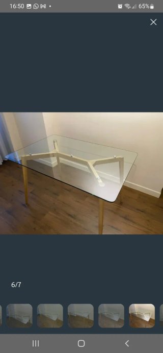 MESA DE COMEDOR DE CRISTAL