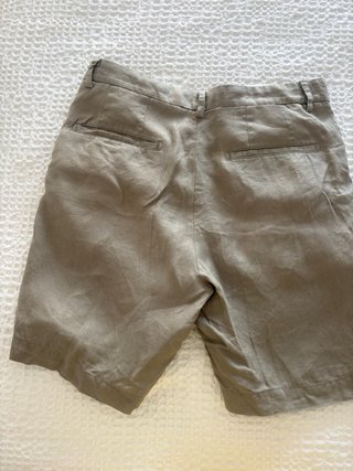 Bermudas de lino beige