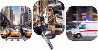 V16 Pro Wireless Earbuds, Active Noise Cancelling, Bluetooth Gaming Headphones, Black