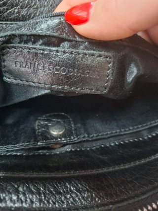Borsa Pelle Francesco Biasia Nera Grande