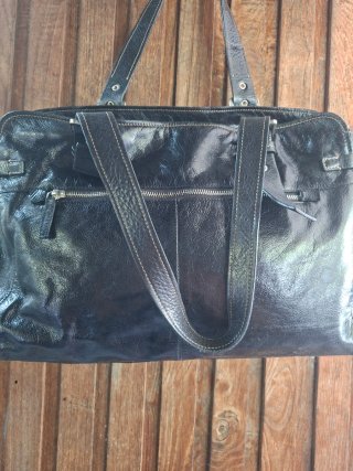 Borsa Pelle Francesco Biasia Nera Grande