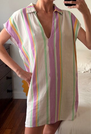Vestido Laagam rayas multicolor talla S