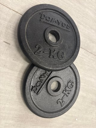 2 discos mancuernas 2 kg